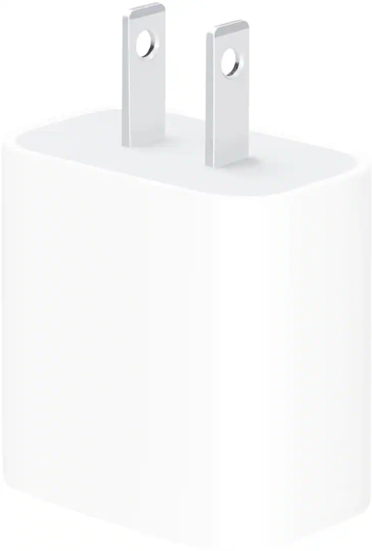 20W USB-C Wall Charger Block – White (Compatible with iPhone & More)