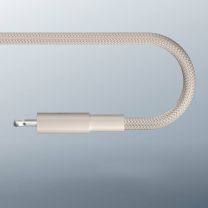 USB-C to Lightning-Compatible Woven Charging Cable – 5ft – Stone Gray