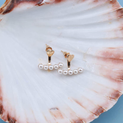 Bohemian Pearl Jacket Earrings