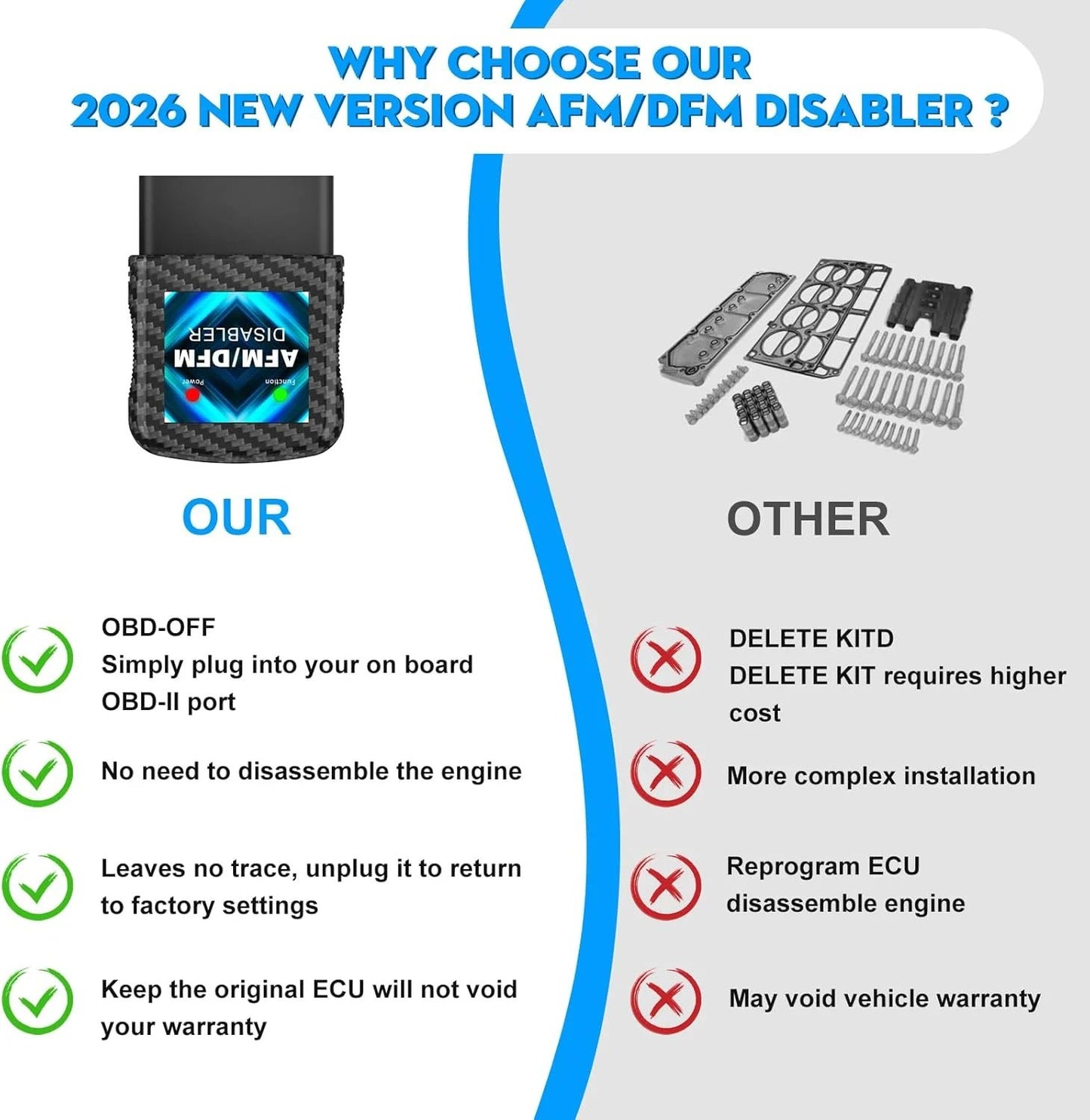🚗🔧AFM/DFM Disabler,afm delete Compatible with 5.3 Silverado 6.2 Sierra 2007-2022